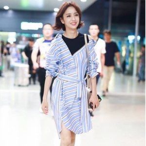 Maje Striped Deconstructed Riavi Shirt 